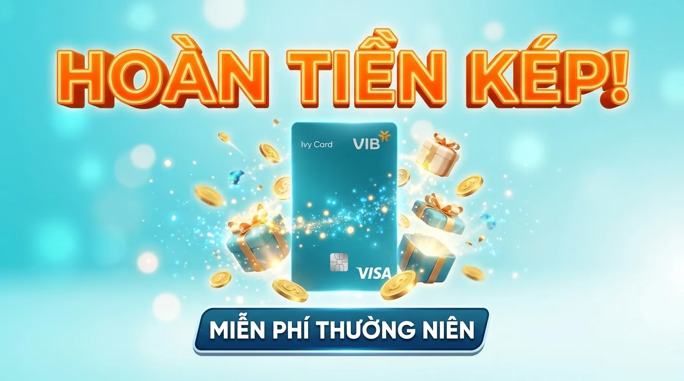 Thẻ Tín Dụng VIB Ivy Card - Hoàn Tiền Kép Cho GEN Z