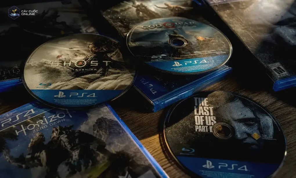 Một số đĩa game PS4. Ảnh: GizChina