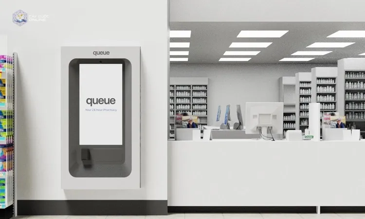 Nhà thuốc tự động của Queue sẽ hoạt động dựa vào AI, robot và thị giác máy tính. Ảnh: Queue