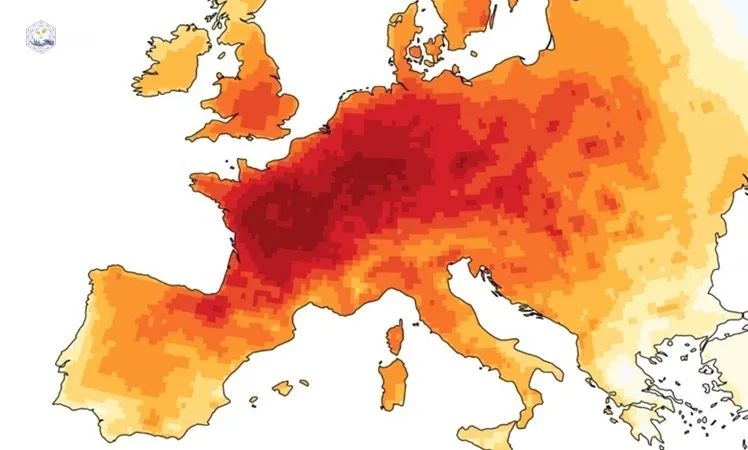 Nhiệt độ bề mặt châu Âu vào tháng 6. Ảnh: C3S/ECMWF