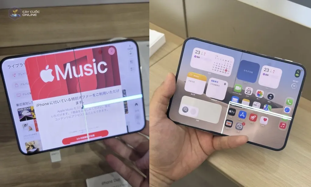 Hai trường hợp khác iPhone Duo gặp vấn đề sọc màn hình. Ảnh: Reddit/Bitter_Offer7123