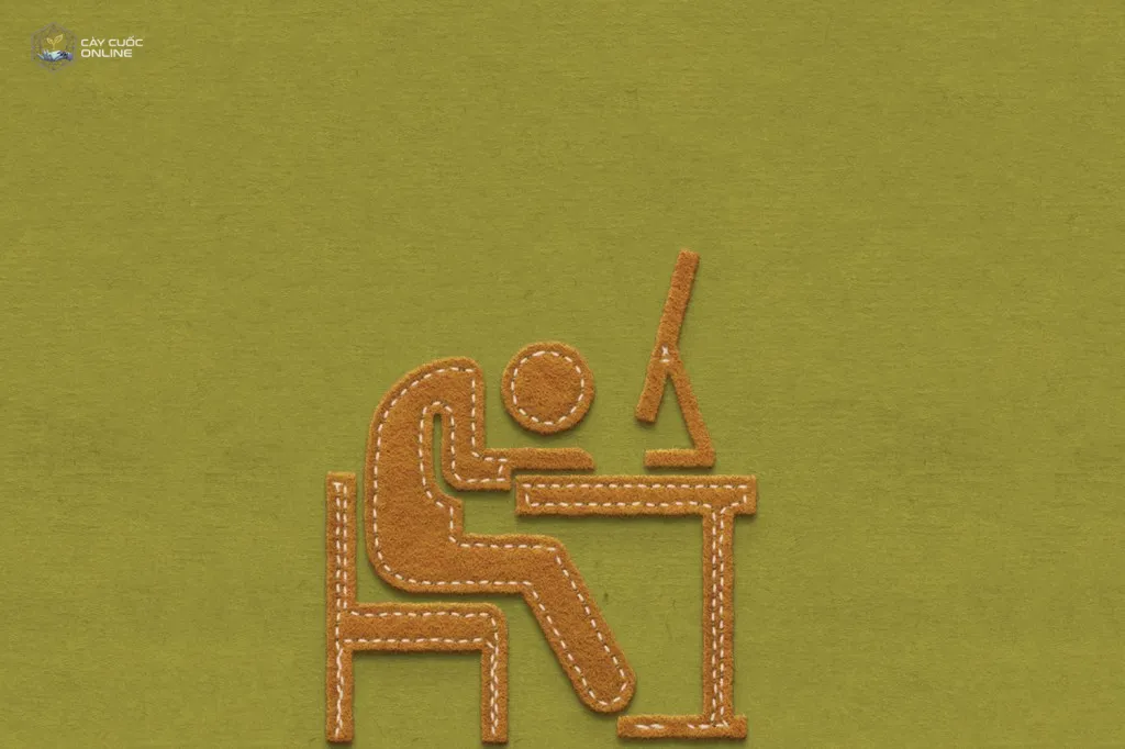 tired men sleeping at desk made in felt,Conceptual image of burnout person